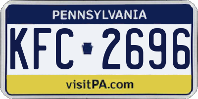 PA license plate KFC2696