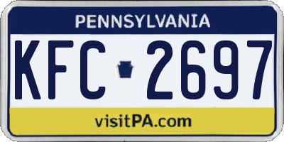 PA license plate KFC2697