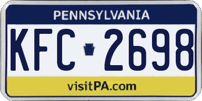 PA license plate KFC2698