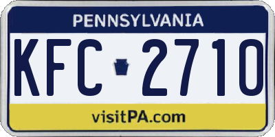 PA license plate KFC2710