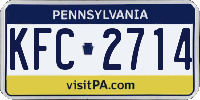 PA license plate KFC2714