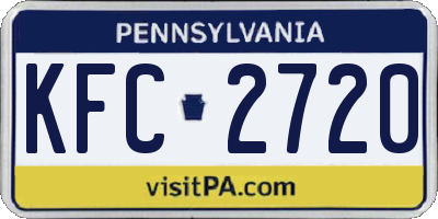 PA license plate KFC2720