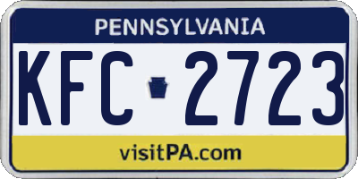 PA license plate KFC2723