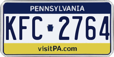 PA license plate KFC2764
