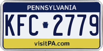 PA license plate KFC2779