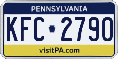 PA license plate KFC2790
