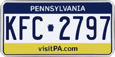 PA license plate KFC2797