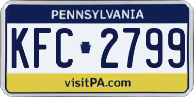 PA license plate KFC2799