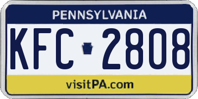 PA license plate KFC2808