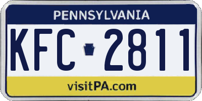 PA license plate KFC2811