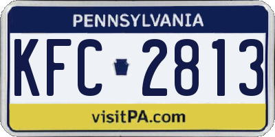 PA license plate KFC2813