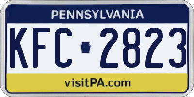 PA license plate KFC2823