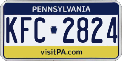 PA license plate KFC2824