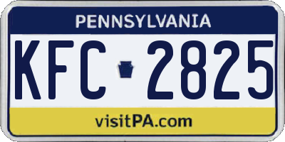 PA license plate KFC2825