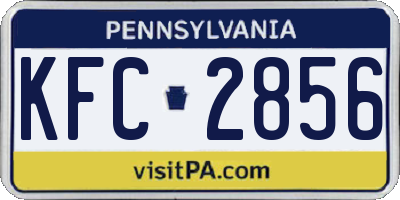 PA license plate KFC2856