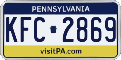 PA license plate KFC2869