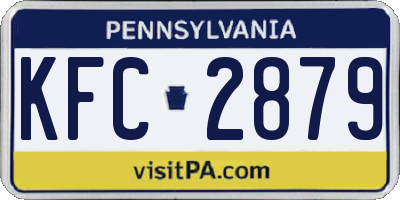 PA license plate KFC2879