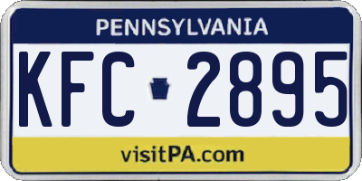 PA license plate KFC2895