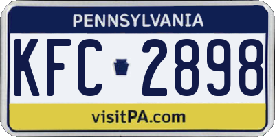 PA license plate KFC2898