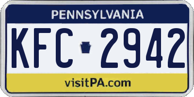 PA license plate KFC2942