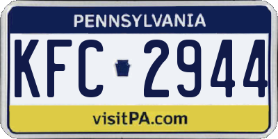 PA license plate KFC2944