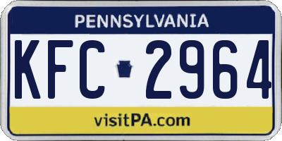 PA license plate KFC2964