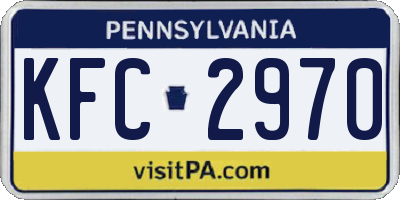 PA license plate KFC2970