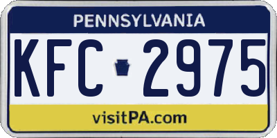 PA license plate KFC2975