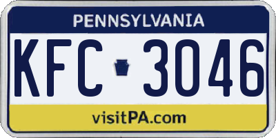 PA license plate KFC3046