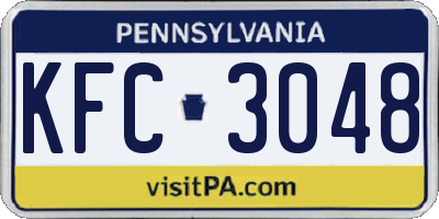 PA license plate KFC3048