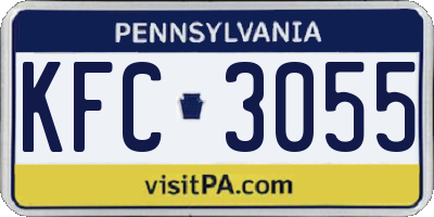PA license plate KFC3055
