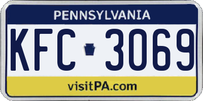 PA license plate KFC3069