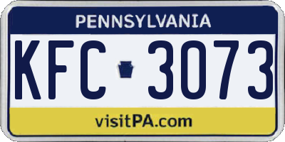 PA license plate KFC3073