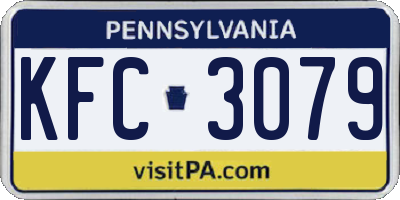 PA license plate KFC3079