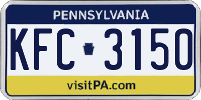 PA license plate KFC3150