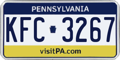 PA license plate KFC3267