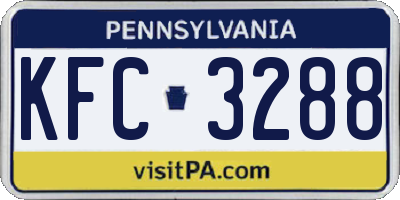 PA license plate KFC3288