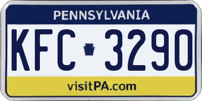 PA license plate KFC3290
