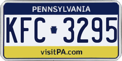 PA license plate KFC3295