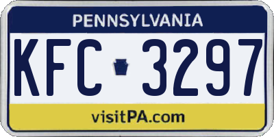 PA license plate KFC3297