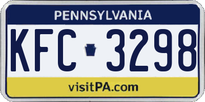 PA license plate KFC3298