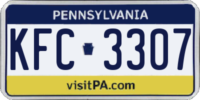 PA license plate KFC3307