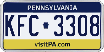 PA license plate KFC3308