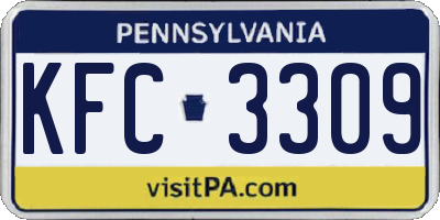 PA license plate KFC3309