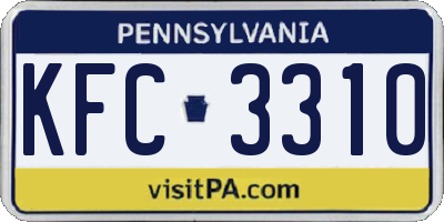 PA license plate KFC3310