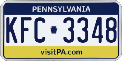 PA license plate KFC3348