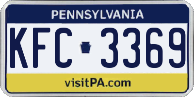 PA license plate KFC3369