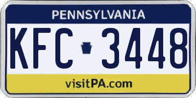 PA license plate KFC3448