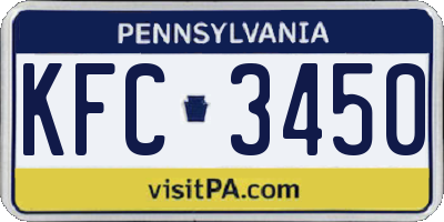 PA license plate KFC3450