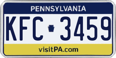 PA license plate KFC3459
